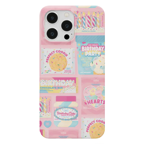 PINK BIRTHDAY SNACKS Smartphone Case