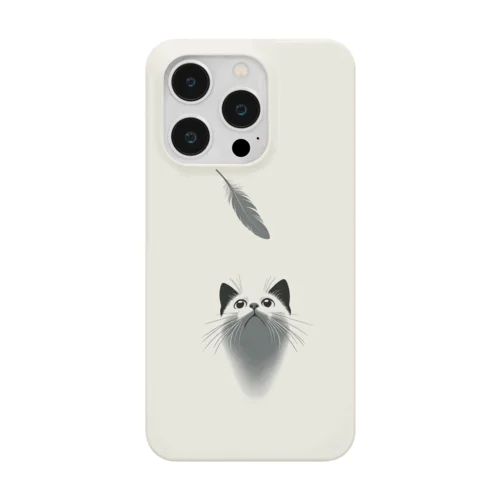 🐾『鹿児島SUZURIアート iPhoneケース: ひとときの夢 〜羽根を追う猫〜』🪶 スマホケース