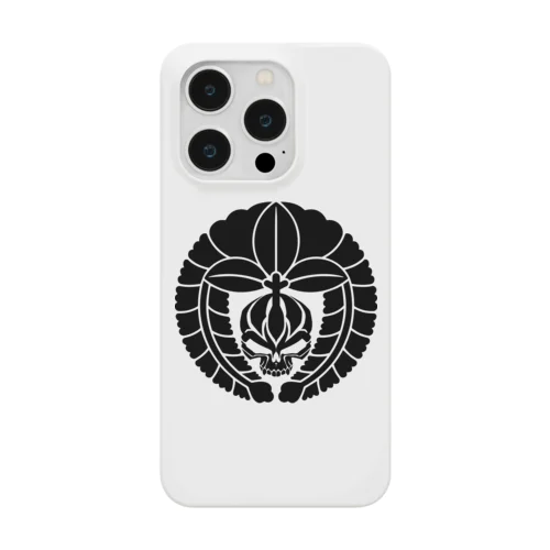 下がり藤に髑髏 黒（オリジナル家紋シリーズ） Smartphone Case