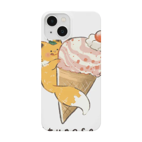 きつねさん　アイスといっしょ Smartphone Case