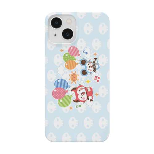 デビねこくんとデビねずちゃん スマホケース 風船 Smartphone Case