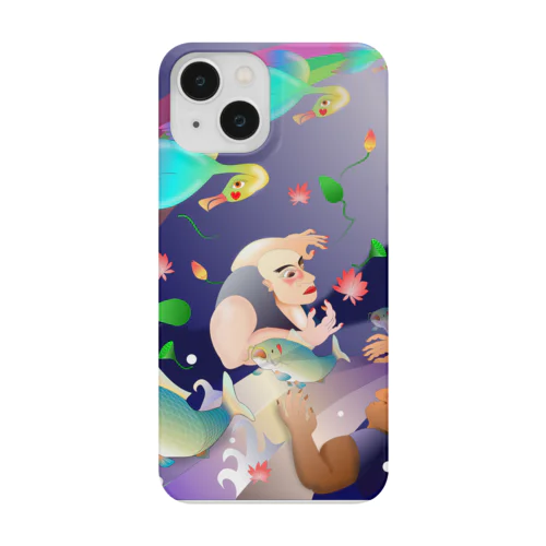 比丘比丘尼密会密漁善図（深夜） iPhone Smartphone Case