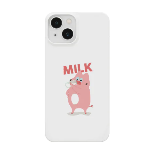 牛乳を飲むネコブタ Smartphone Case