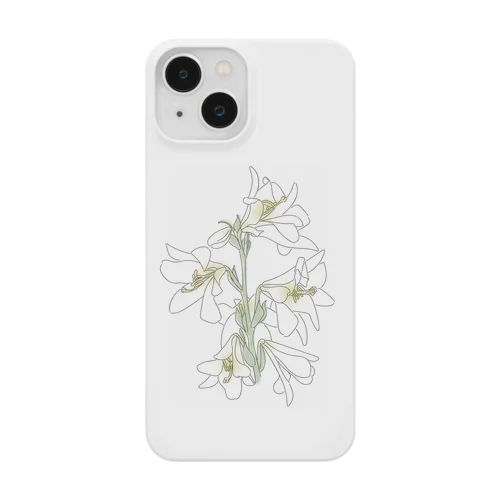 百合の線画 Smartphone Case