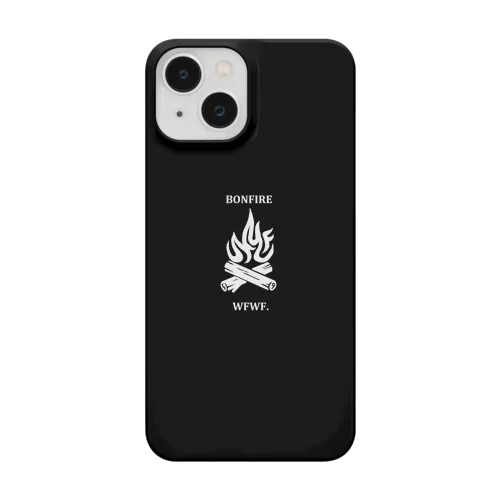 焚火WFWFのiPhoneケース（ブラック白字） Smartphone Case