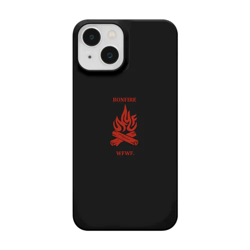 焚火WFWFのiPhoneケース（ブラック赤字） Smartphone Case