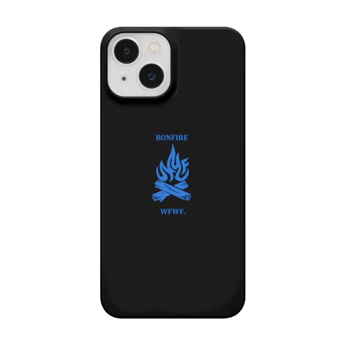 焚火WFWFのiPhoneケース（ブラック青字） Smartphone Case