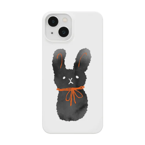 黒うさぎくんオレンジリボンつき Smartphone Case