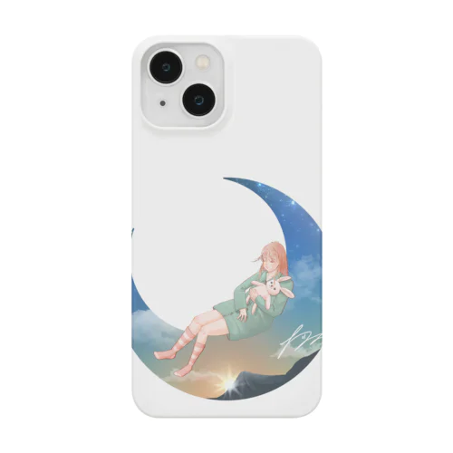 ウサギのぬいぐるみと眠る女の子 Smartphone Case