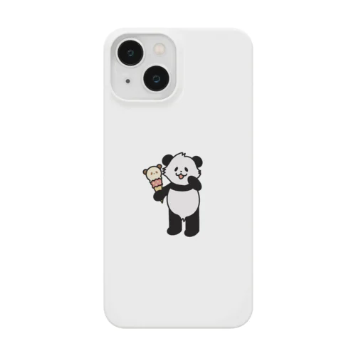 アイスを食べるパンダさんスマホケース Smartphone Case