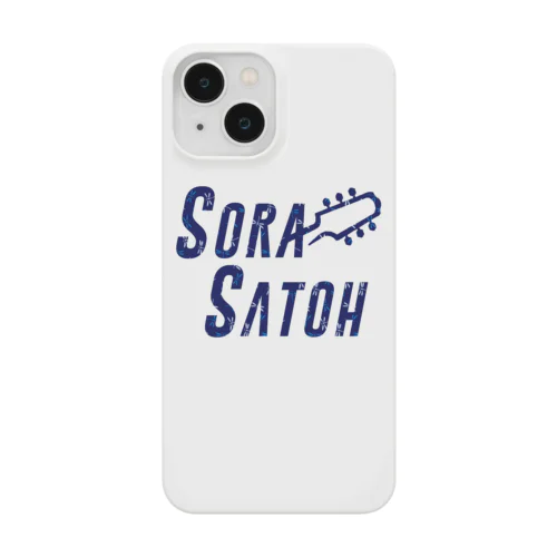 青トンボ柄 - Sora Satoh ギターロゴ Smartphone Case