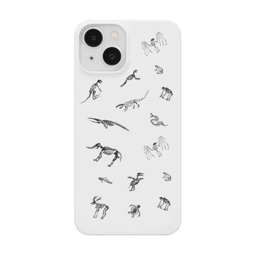 どうぶつ骨格柄スマホケース iPhone Smartphone Case