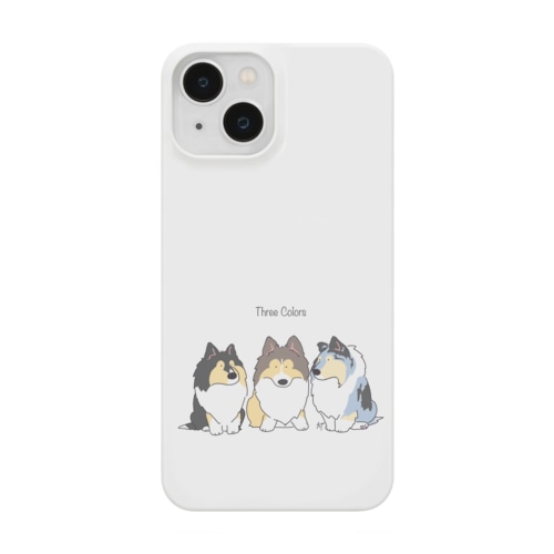 3色のシェルティ（立ち耳） Smartphone Case