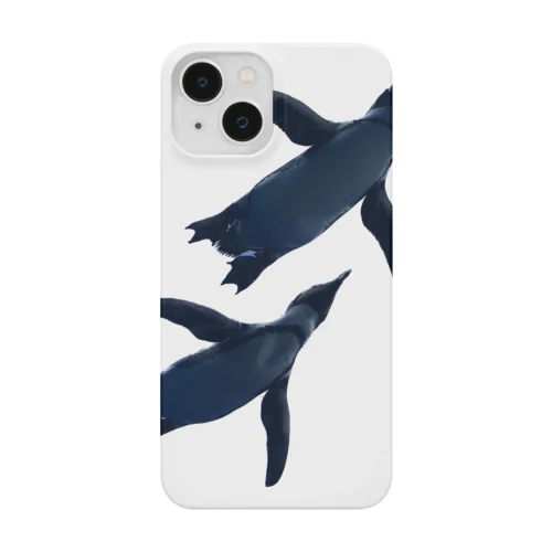 並んで泳ぐペンギン Smartphone Case