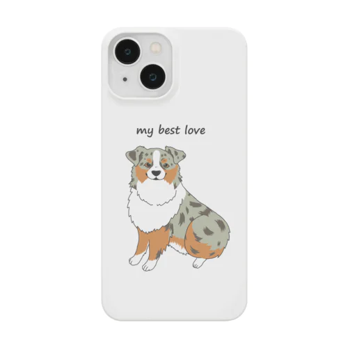 Oh my dog！ブルーマールなオーストラリアンシェパード(ブラウンアイ) Smartphone Case