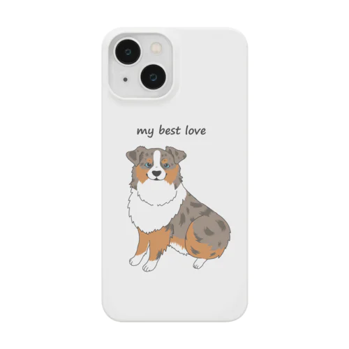 Oh my dog！レッドマールなオーストラリアンシェパード(ブルーアイ) Smartphone Case