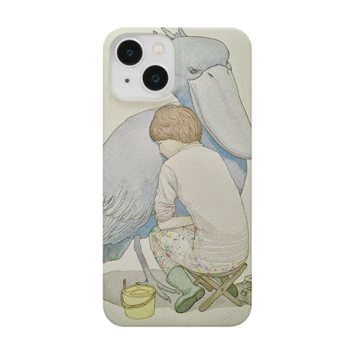 ハシビロコウに埋まる Smartphone Case