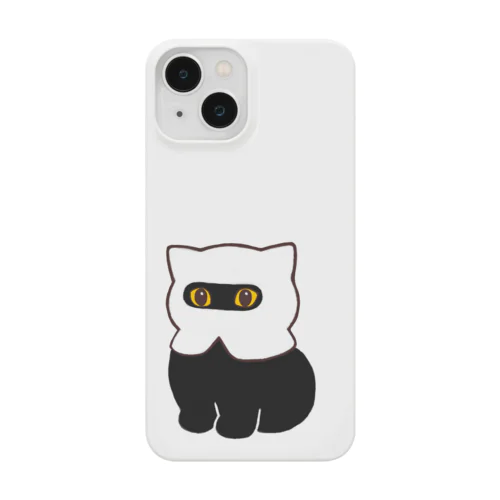 目出し帽にゃんこ(黒) Smartphone Case