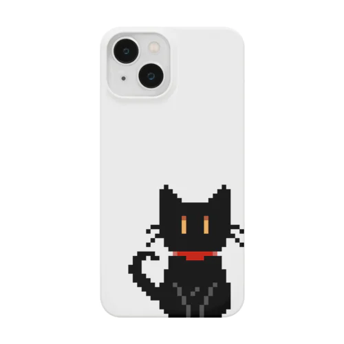 ドット絵おすわり黒猫 Smartphone Case