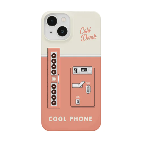 レトロ自動販売機パステルピンク iPhone Smartphone Case