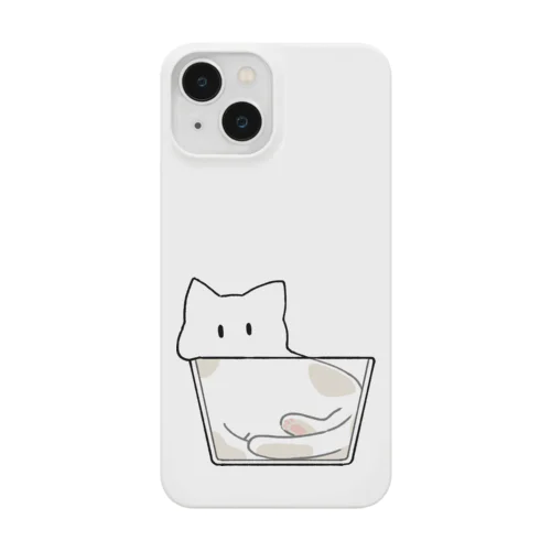 ねこは液体【白猫】 スマホケース