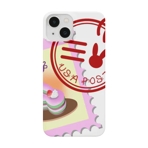 うさ切手（ピンク） Smartphone Case