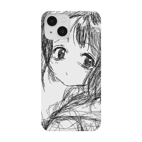 平成アニメ風　白 Smartphone Case