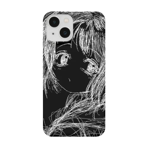 平成アニメ風　黒 Smartphone Case