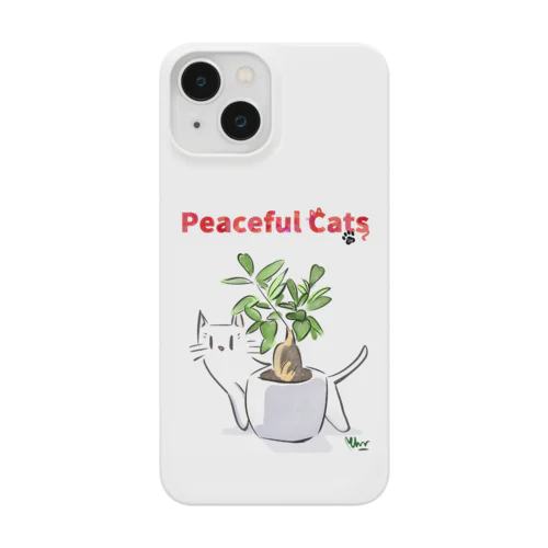 Peaceful Cats ガジュマル スマホケース