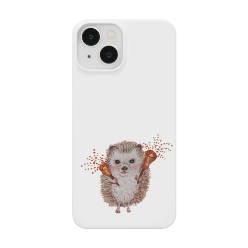 クリスマスにハンドベルを演奏するハリネズミ Smartphone Case