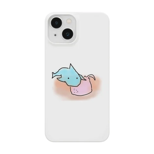 サメに乗っかられるエイくん Smartphone Case