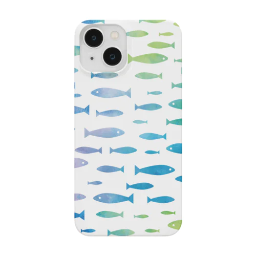 蒼い魚の群れFULL-スマホケース Smartphone Case