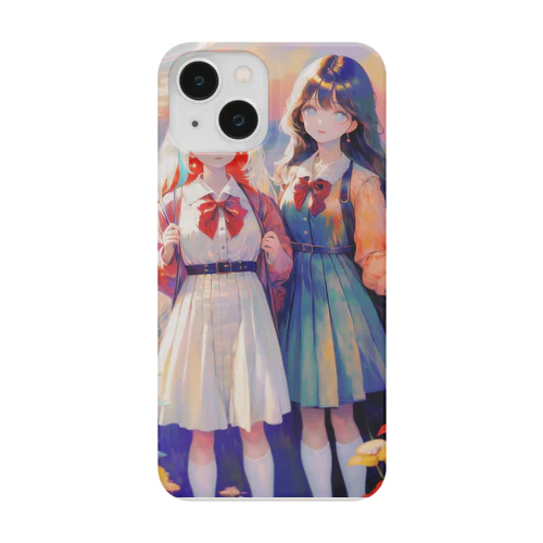 白髪少女と黒髪少女 Smartphone Case