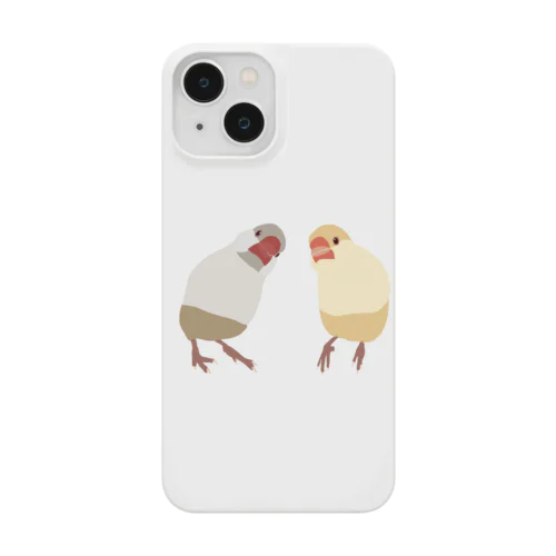 クリーム文鳥×クリームイノ文鳥 Smartphone Case