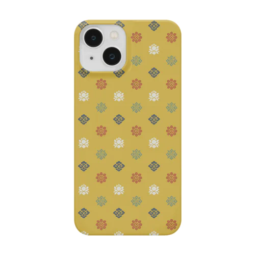 チベット文様（ドット柄 / 黄色） Smartphone Case