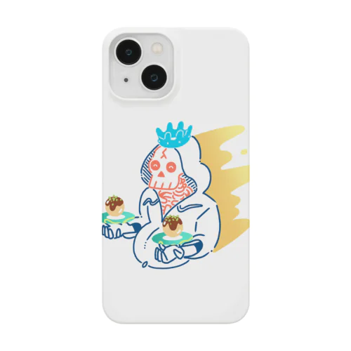 たこ焼きを運ぶドクロ Smartphone Case