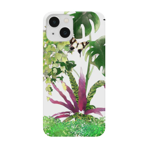 ちょうちょと観葉植物 Smartphone Case