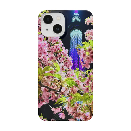 スカイツリー&夜桜コラボ Smartphone Case