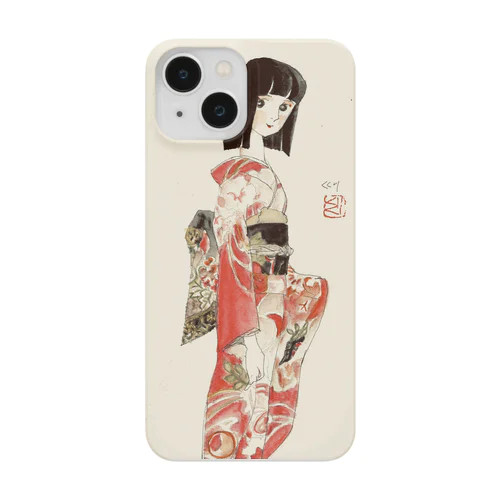 草子さん・朱の着物 Smartphone Case