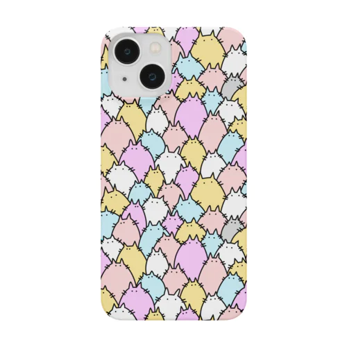 ほぼほぼねこ（だらけ）- Pastel Smartphone Case