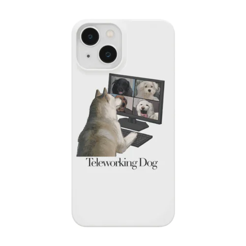 Teleworking Dog スマホケース