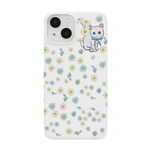 オッドアイしろねこ（スマホカバー用） Smartphone Case