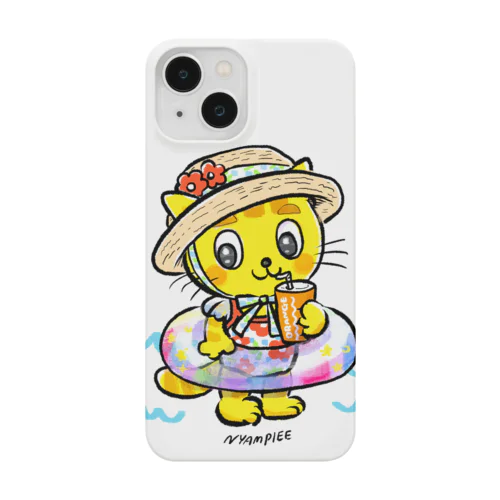 水着のにゃんぴー（浮き輪） Smartphone Case