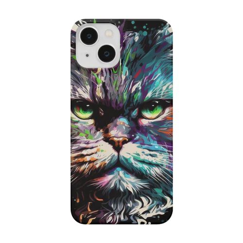 睨み猫　カラフルアート Smartphone Case