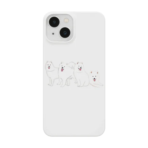 寄り添う　サモエド　犬 Smartphone Case