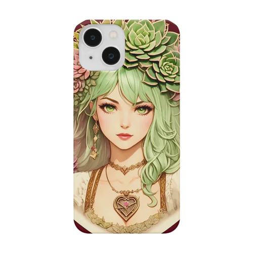 多肉植物店のクールな女性店員　 Smartphone Case