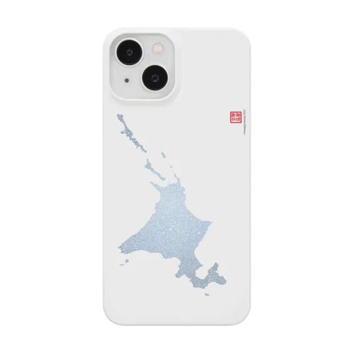 北海道_TextMap_青色グラデーション Smartphone Case