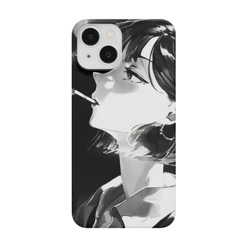 monochrome smoker Smartphone Case