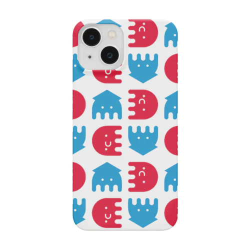 イカタコ総柄(透過) iPhone Smartphone Case