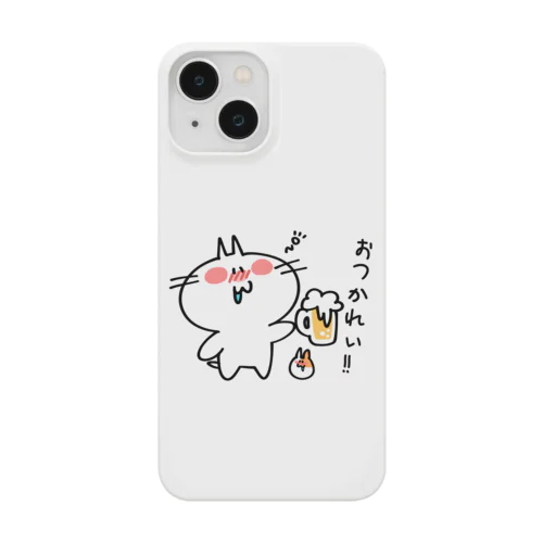 酔っ払いにゃんこイラスト スマホケース